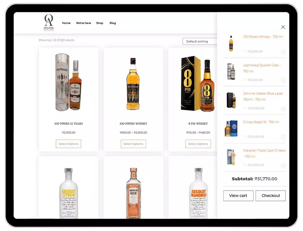 Online alcohol Kolkata 54 Online alcohol tablet